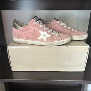 Pink Suede Golden Goose